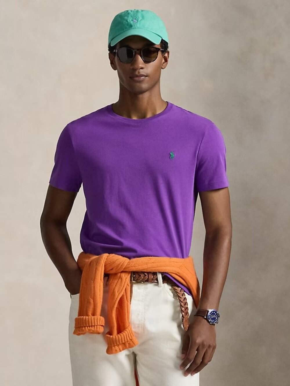 Ralph Lauren Men's Purple Classic Jersey Crewneck T-Shirt Medium NWT